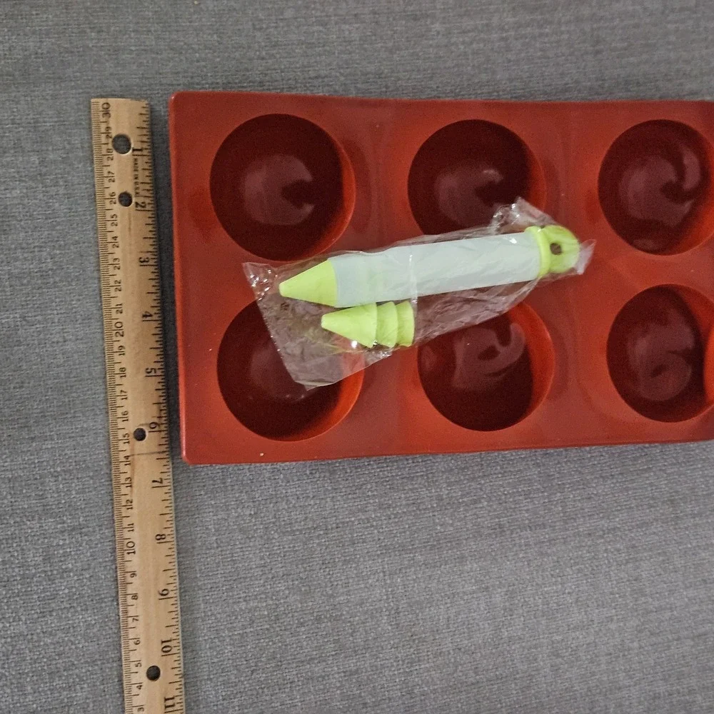 Silicone Mold Hot Chocolate Bomb Cake Baking Mold  6 Hole Semi-Sphere‎ Round
